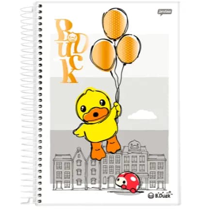 Caderno Universitário Capa Dura 10 Matérias 160 Folhas B Duck