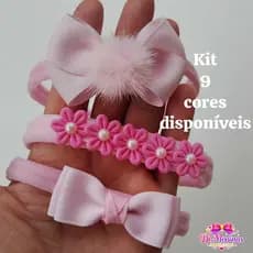 Kit 3 Faixinhas Bebe Menina PROMOÇÃO Acessório Cabelo Várias Cores