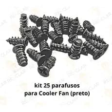 kit 25 Parafusos para Cooler Fan (preto/inox/prata)