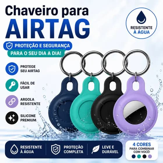 Chaveiro para Airtag A Prova D'água Pet Mala Bolsa Proteção Total