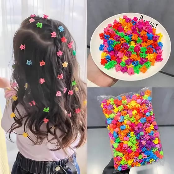Mini Piranhas de Cabelo Infantil para Penteados Alegres e Divertidos Presilhas