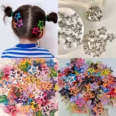 Kit Tic Tac Estrela Clips Presilhas Grampos de Cabelo Estrela Infantil