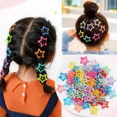 Kit Presilhas Tic Tac para Cabelo Prendedor Grampo Estrela Presilia Coloridos