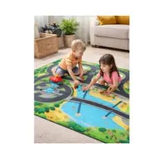 Tapete Infantil Teleférico MDL-25 em Lona – Estampa Divertida 100x65cm