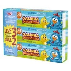 Kit creme dental Condor Baby Galinha pintadinha SEM FLÚOR bebê