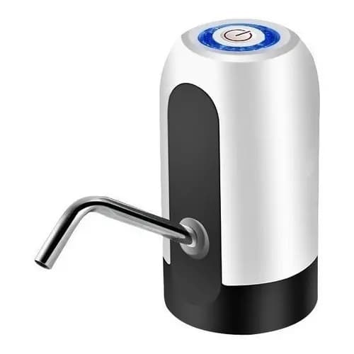 Bomba de Água Para Galão Garrafão Elétrico Universal Bebedouro Automático Recarregável Usb Cor Branca