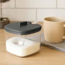 Açucareiro Break 200ml com Tampa e Colher - Design Moderno e Minimalista | Marca OU