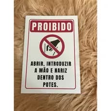 Kit 4 Placas de aviso Proibido plastificada A5