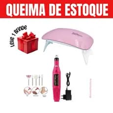 Kit Manicure completo Cabine  de Unha Sun Mini + Lixa  Eletrica Caneta para Unhas Pedicure