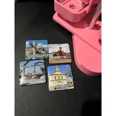 Foto imã boton de geladeira personalizado Cidades pontos turísticos