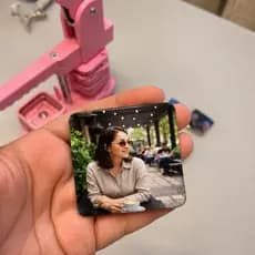 Foto imã boton geladeira personalizado foto