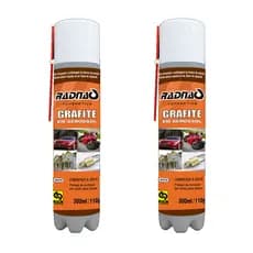 Kit 2 Grafite Spray Automotivo Lubrifica Canaleta Dos Vidros Reduz Esforço