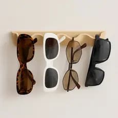 Suporte Porta Oculos Parede Ondas Sem furos Minimalista Organizador Economia de Espaço Prático