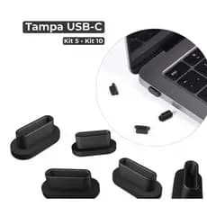 Tampas USB Tipo C Anti Poeira Proteção Portas