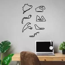 Kit com 7 Pistas Fórmula 1 F1 Decoração de Parede