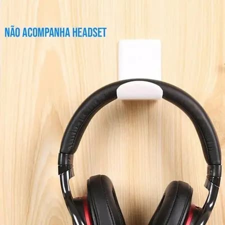 Suporte para Headset Dupla Face, Sem Furos, Gamer Fone de Ouvido Suporte Mesa Parede Headphone