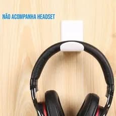 Suporte para Headset Dupla Face, Sem Furos, Gamer Fone de Ouvido Suporte Mesa Parede Headphone