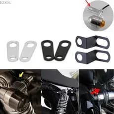 KOOL 1 Par Suporte Realocação Sinal Mudança Direção Motocicleta, Lâmpada Indicadora Metal, Braçad