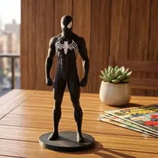 Action Figure Spider Man Traje Venom Preto 10cm 15cm 20cm impressão 3D PLA Estátua Colecionável