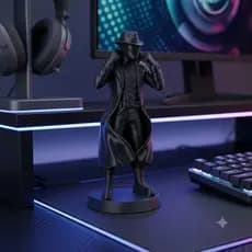 Miniatura Estátua Homem-Aranha Noir Impressão 3D Colecionável Decoração para Setup Gamer Geek Action Figure Marvel