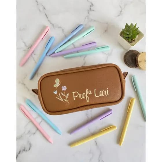 Estojo personalizado/estojo escolar/estojo bordado