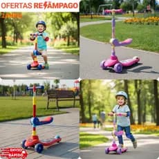 Patinete Infantil Assento Removivel Guidão Ajuste Brinquedo Criança Diversão Coordenação Motora Equilibrio Menino Menina