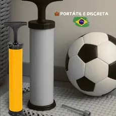 Bomba de Ar Para Inflar Encher Bola de Futebol Vôlei Basquete Bico Encha Balões Infláveis Boia Portátil Eficiente - 24cm