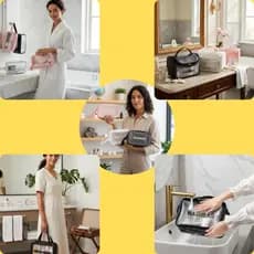 Necessaire Organizadora Maquiagem C/ Alça Bolsinha Bolsa Casa Banheiro Quarto Trabalho Presente Moderna Portátil Sortida