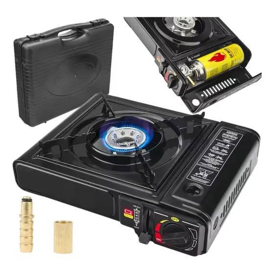 Fogão Fogareiro Portatil Camping Pesca C Maleta Profissional
