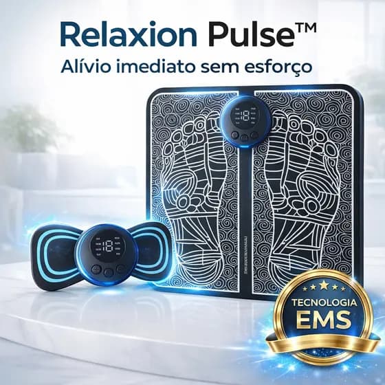 Kit Massageador Elétrico EMS Com Tapete Massageador Para Pés Corpo Relaxamento Muscular USB