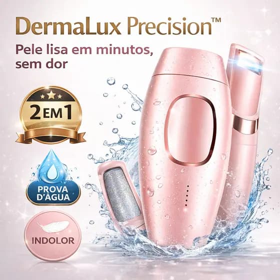 Kit Depilador IPL Luz Pulsada + Lixa de Pé Elétrica Recarregável Cuidados Femininos