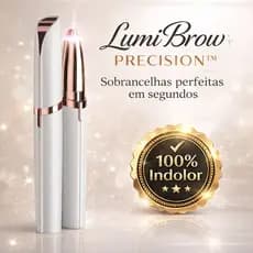 Caneta Depiladora Sobrancelha Elétrica Recarregável USB Com LED Removedor De Pelos Faciais Portátil