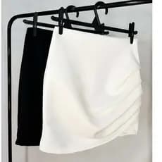 Short Saia Feminino Drapeado Cintura Alta e Caimento Perfeito Para o Dia a Dia Elegante