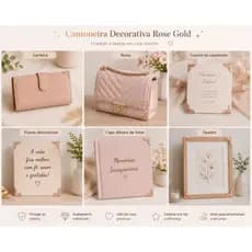 Protetor Livro Cantoneira Rose Gold Artesanato Papelaria Caderno Bíblia