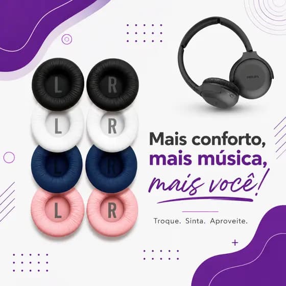Almofadas Espumas Coloridas NOVAS para fones Philips SHB3075