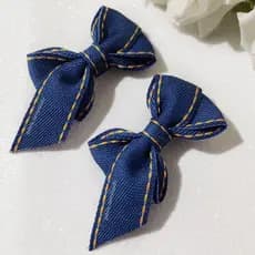 Laço Jeans /Parzinho de laços / Par de Laços/Lacinhos/Laço de cabelo/ Laço infantil/ Laço de menina/ Laço de bebê / Laço no bico de pato