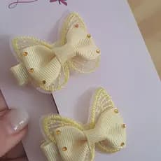 Parzinho Borboleta com lacinho colorido infantil, laço de menina, acessório menina, laco pequeno..