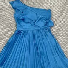 Vestido Festa Azul  Seminovo Leve e Sofisticado Curto