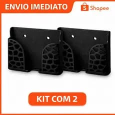 Kit 2 Suporte de Celular Parede | Porta Celular Preto e Branco