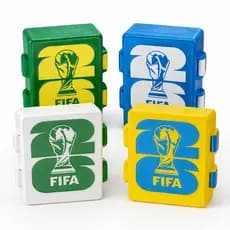 Caixa Porta Figurinhas Copa 2026 2 Compartimentos Organizador Prático Resistente