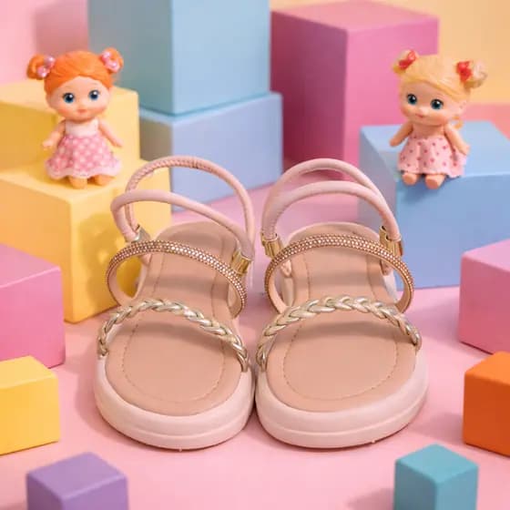 Sandália Infantil Feminna Strass Brilho 20 ao 27