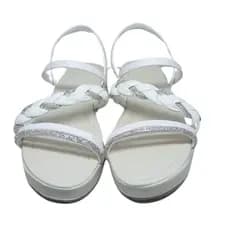 Sandália Feminina Flatform Strass Trança Luxo 34 ao 39