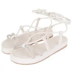 Sandalia Feminina Flatform De Amarrar Strass Birken  34 Ao 39 200/006GRN