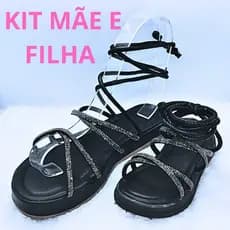 Sandália Feminina Menina e Adulta Kit 2 Pares Mãe e Filha