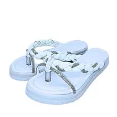 Chinelo Infantil Menina Feminino Strass Trançado Luxo