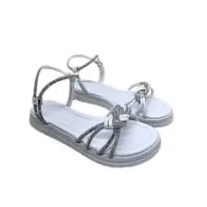 Sandália Infantil menina Feminina Strass Ajustavel Luxo Exclusiva