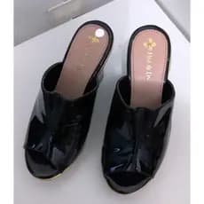 Sapatos Flor de Lis, preto, tamanho 35, salto plataforma