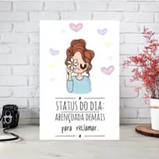 Placas decorativas frases motivacionais - quadrinhos - placa decorativa borda infinita - moderno