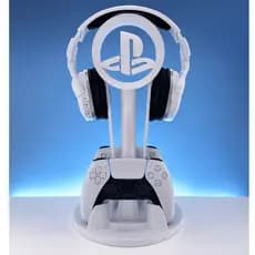 Suporte para 2 Controles DualSense + 1 Headset – Organizador Premium para PS5