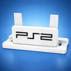 SUPORTE VERTICAL PARA PLAYSTATION 2 - PS2 SLIM COM LOGO -3D